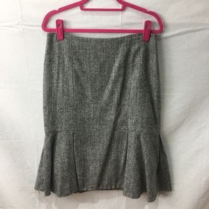 Carolina Herrera Gray Wool/Silk Pleated Skirt